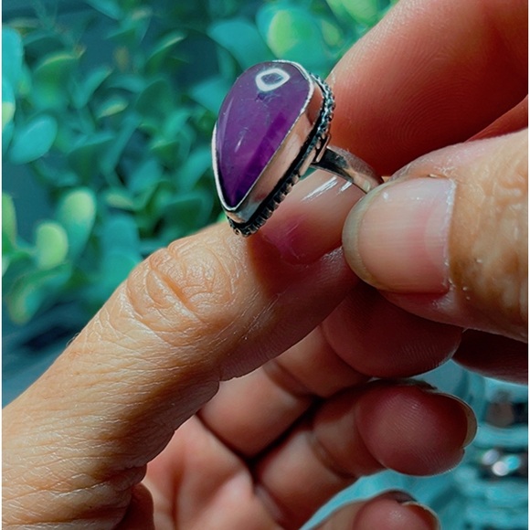 NWT Women's lilac ring plated in sterling silver. Size 7 - Picture 6 of 17